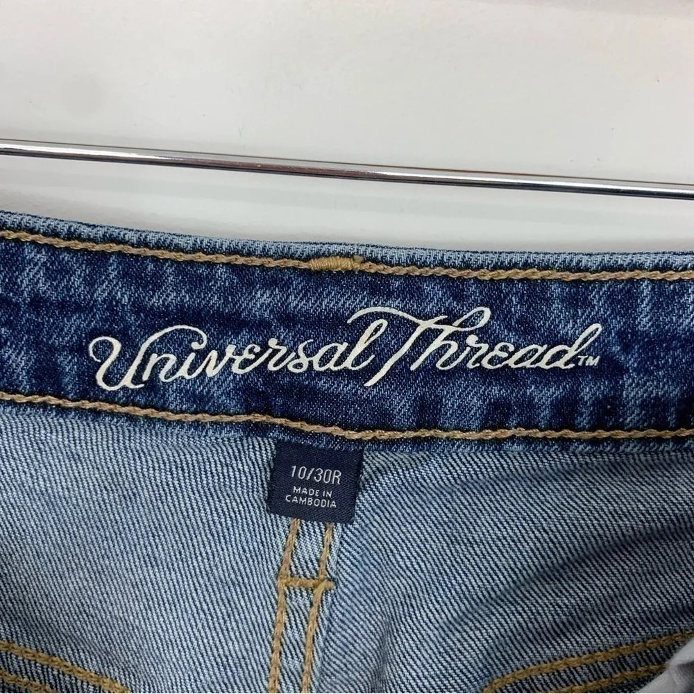 Universal Thread High Rise Shortie Jean Shorts Medium Wash Size 10